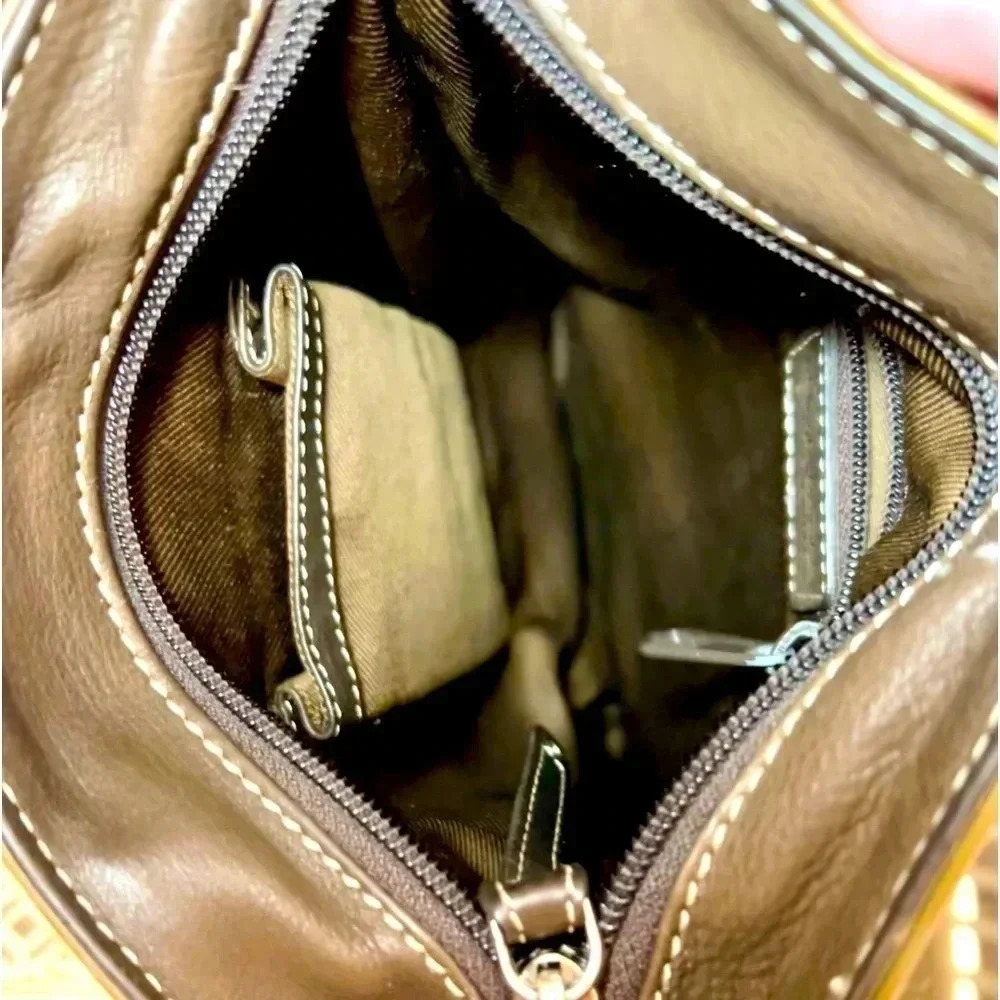 Gently Used LLOYD BAKER Brownish Taupe Leather Crossbody - Picture 5 of 5
